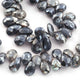 1 Strand Labradorite Silver coting Faceted pear Briolettes - Labradorite pear Briolettes  12mmx10mm-15mmx9mm 8 inch BR361