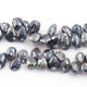 1 Strand Labradorite Silver coting Faceted pear Briolettes - Labradorite pear Briolettes  12mmx10mm-15mmx9mm 8 inch BR361