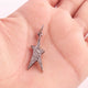 1 PC Antique Finish Pave Diamond Designer Star Pendant - 925 Sterling Silver - Diamond Pendant 33mmx9mm PD1868 - Tucson Beads