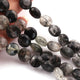 1 Strands Black Rutile Faceted Coin shape  Briolettes, , Black Rutile Briolettes 10mm-12mm 9 Inches BR363