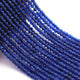 1 Strand Beautiful Blue Glass Smooth Rondelles - Blue Glass Roundelle Beads -4mm- 14.5 Inches- BR01186