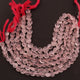 1 Strands Rose Quartz  Faceted Coin Briolettes - Coin Shape Beads  7mm-9mm 8.5 inches BR348