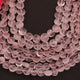 1 Strands Rose Quartz  Faceted Coin Briolettes - Coin Shape Beads  7mm-9mm 8.5 inches BR348