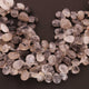 1   Strand  Black Rutile Faceted Briolettes - Pear Shape Briolettes -11mmx7mm-15mmx8mm - 8 Inches BR350