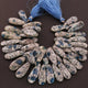 1 Strand Beautiful K2 Jasper Faceted  Briolettes - Long Pear Shape Briolettes-  25mmx8mm-33mmx11mm 8 Inches BR303