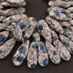 1 Strand Beautiful K2 Jasper Faceted  Briolettes - Long Pear Shape Briolettes-  25mmx8mm-33mmx11mm 8 Inches BR303