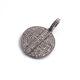 1 PC Antique Finish Pave Diamond Round Pendant - 925 Sterling Silver & Vermeil Diamond Pendant 22mmx19mm PD1875 - Tucson Beads