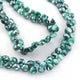 1  Strand Green Silverite Faceted Briolettes -Heart Shape  Briolettes -7mm -8mm-10 Inches BR317