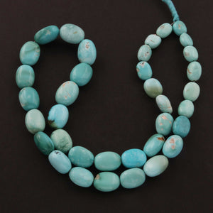 1 Strand Natural Sleeping Beauty Turquoise Smooth Big Size Oval Shape  Briolettes -Arizona Turquoise Oval-9mmx6mm-15mmx10mm 16 Inches BR380