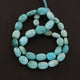 1 Strand Natural Sleeping Beauty Turquoise Smooth Big Size Oval Shape  Briolettes -Arizona Turquoise Oval-9mmx6mm-15mmx10mm 16 Inches BR380