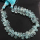 1 Strand Aquamarine Faceted Tear Shape Briolettes  - Faceted Briolettes - 6mmx4mm-13mmx9mm - 7.5 Inches  BR320