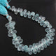 1 Strand Aquamarine Faceted Tear Shape Briolettes  - Faceted Briolettes - 6mmx4mm-13mmx9mm - 7.5 Inches  BR320