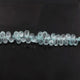 1 Strand Aquamarine Faceted Tear Shape Briolettes  - Faceted Briolettes - 6mmx4mm-13mmx9mm - 7.5 Inches  BR320