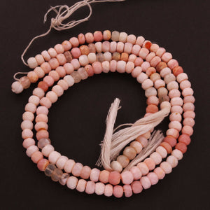 1 Long Strand Shaded Pink Opal Faceted Rondelles - Pink Opal Roundel Beads 5mm-6mm 13 Inches BR476