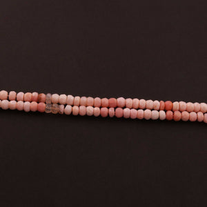 1 Long Strand Shaded Pink Opal Faceted Rondelles - Pink Opal Roundel Beads 5mm-6mm 13 Inches BR476