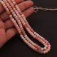 1 Long Strand Shaded Pink Opal Faceted Rondelles - Pink Opal Roundel Beads 5mm-6mm 13 Inches BR476