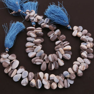 1 Strand Blue Oregon Smooth Briolettes -  Pear Drop Beads 10mmx8mm-15mmx8mm 9 Inches BR496