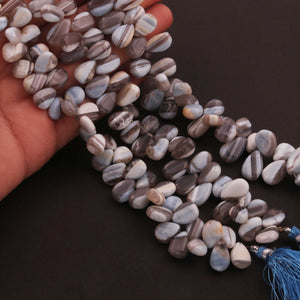 1 Strand Blue Oregon Smooth Briolettes -  Pear Drop Beads 10mmx8mm-15mmx8mm 9 Inches BR496