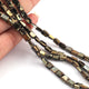 1 Strand Black Spinel Golden Coated  Faceted Chicklet / Rectangle Briolettes -5mm-6mm  8 Inches BR415