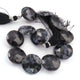 1 Strand Natural Snowflake Obsidian GemstoneFaceted  Briolette , Round Beads, Briolette -15mm-19mm 8 Inches BR405