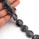 1 Strand Natural Snowflake Obsidian GemstoneFaceted  Briolette , Round Beads, Briolette -15mm-19mm 8 Inches BR405