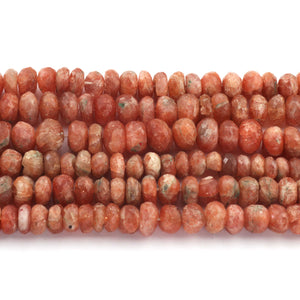 1 Strand Sun Stone Faceted Rondelles - Roundel Beads 6mm-12mm 13 Inches BR419