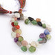 1 Long Strand Multi Stone Smooth Briolettes -Heart Shape Mix Stone Briolettes - 11mmx10mm-13mmx15mm -10 Inches BR434