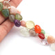 1 Long Strand Multi Stone Smooth Briolettes -Heart Shape Mix Stone Briolettes - 11mmx10mm-13mmx15mm -10 Inches BR434