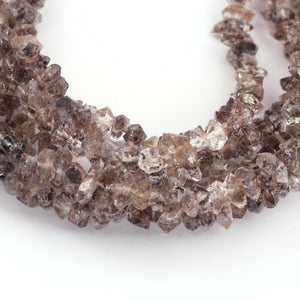 1 Strand AAA Quality Herkimer Diamond Quartz Nuggets,  Center Drilled Beads - Herkimer Rough Stone 3mm-9mm  9 inchesBR477