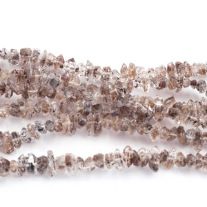 1 Strand AAA Quality Herkimer Diamond Quartz Nuggets,  Center Drilled Beads - Herkimer Rough Stone 3mm-9mm  9 inchesBR477