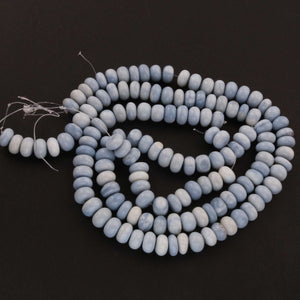 1 Strand Boluder Opal Smooth Rondelles  - Blue Oregon Beads 8 mm 12 .5 Inches BR1034