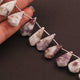 1 Strand Lilac jasper Faceted Briolettes - jasper Faceted Briolettes ,Fancy Shape Briolettes-23mmx12mm 8 Inches BR403