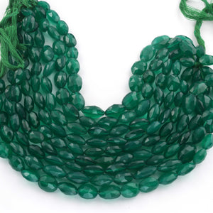 1 Strand Finest Quality Green onyx Faceted Oval Shape Briolettes -  10mmx9mm-15mmx9mm 7.5 Inches BR582