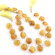 1  Strand Yellow Chalcedony Faceted Briolettes - Heart Shape Briolettes -14mmx13mm-17mmx16mm - 9 Inches BR594