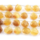 1  Strand Yellow Chalcedony Faceted Briolettes - Heart Shape Briolettes -14mmx13mm-17mmx16mm - 9 Inches BR594