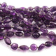 1 Strand Amethyst Faceted Briolettes Oval Shape  Briolettes -9mmx6mm-15mmx13mm 17 Inches BR559