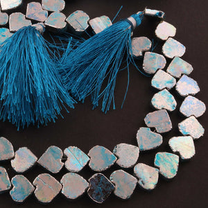 1 Strands Finest quality blue topaz pytite Briolettes -blue topaz pytite Faceted Heart Shape Beads 8mmX9mm-10mmx9mm 8 Inches BR599