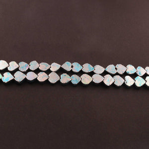 1 Strands Finest quality blue topaz pytite Briolettes -blue topaz pytite Faceted Heart Shape Beads 8mmX9mm-10mmx9mm 8 Inches BR599