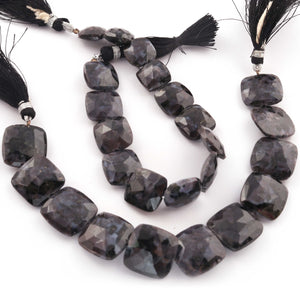 1 Strand Natural Snowflake Obsidian Gemstone Briolette Beads, Square Beads, Briolette beads,Faceted Beads -17mm 8 Inches BR548