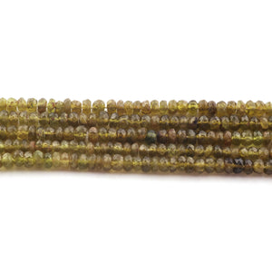 1 Strand Vessonite Faceted  Rondelles,Vassonite Faceted Beads 3mm -4mm7 Inches BR548