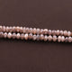 1 Long Strands Gray Moonstone Silver Coated Faceted Rondelles - Gray Moonstone Roundelle Beads 7mm 13 Inches BR557