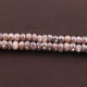 1 Long Strands Gray Moonstone Silver Coated Faceted Rondelles - Gray Moonstone Roundelle Beads 5mm-6mm 13 Inches BR555