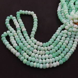 1 Strands Green Opal Smooth Roundelles - Round Shape Beads 6mm-7mm 13 Inches BR563