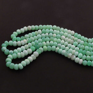 1 Strands Green Opal Smooth Roundelles - Round Shape Beads 6mm-7mm 13 Inches BR563