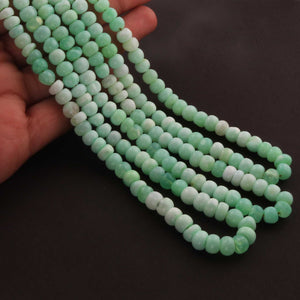 1 Strands Green Opal Smooth Roundelles - Round Shape Beads 6mm-7mm 13 Inches BR563