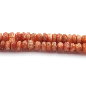 1 Strands Sunstone Faceted  Rondelles - Sunstone Roundelles Beads 7mm-8mm 10 Inches BR572