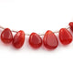 1 Strand  Carnelian Smooth Briolettes -Pear Briolettes 9mmx7mm-13mmx9mm 8 Inches BR522