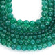 1 Strand Green Onyx Faceted Ball Beads-  Round Ball Beads 4mm-7mm 10 Inches BR516