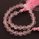 1 Strands Rose Quartz  Faceted Balls - Rose Quartz Balls Beads 7mm 8 Inches BR513