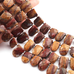 1 Strand Brown Jasper Agate fancy Briolettes - Fancy  Shape Beads 14mmx10mm 18mmX12mm 10Inch BR673